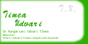 timea udvari business card